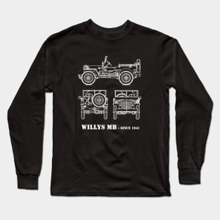 classic military vehicle WW2 Long Sleeve T-Shirt